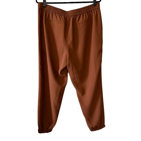 Express Brown Ankle Mid Rise Cropped Jogger Pants sz L - Picture 2 of 12